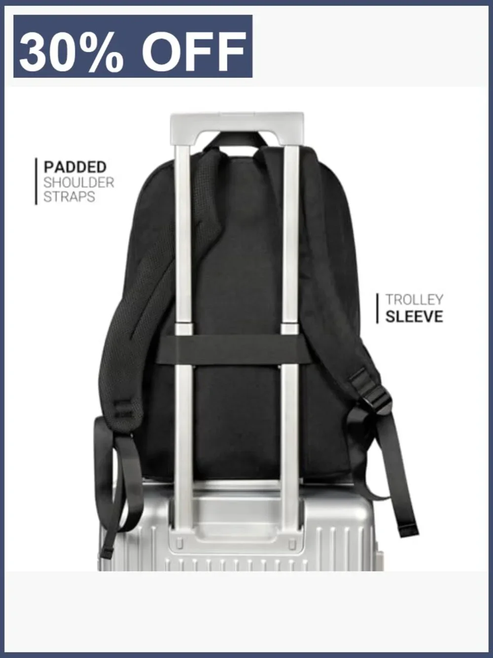 26L Water Resistant Backpack for College Travel Bookbag